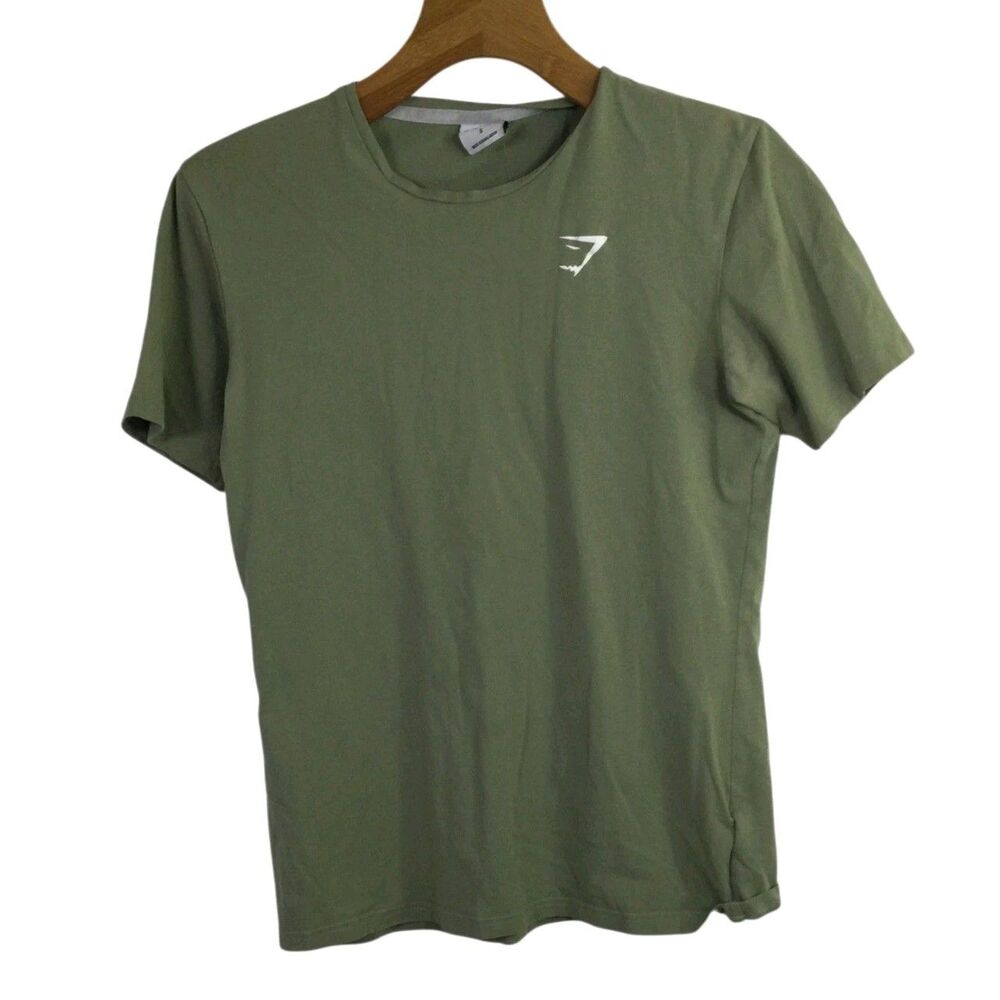 Gymshark Mens Arrival Regular Fit T-Shirt Short Sleeve Olive Green Size S
